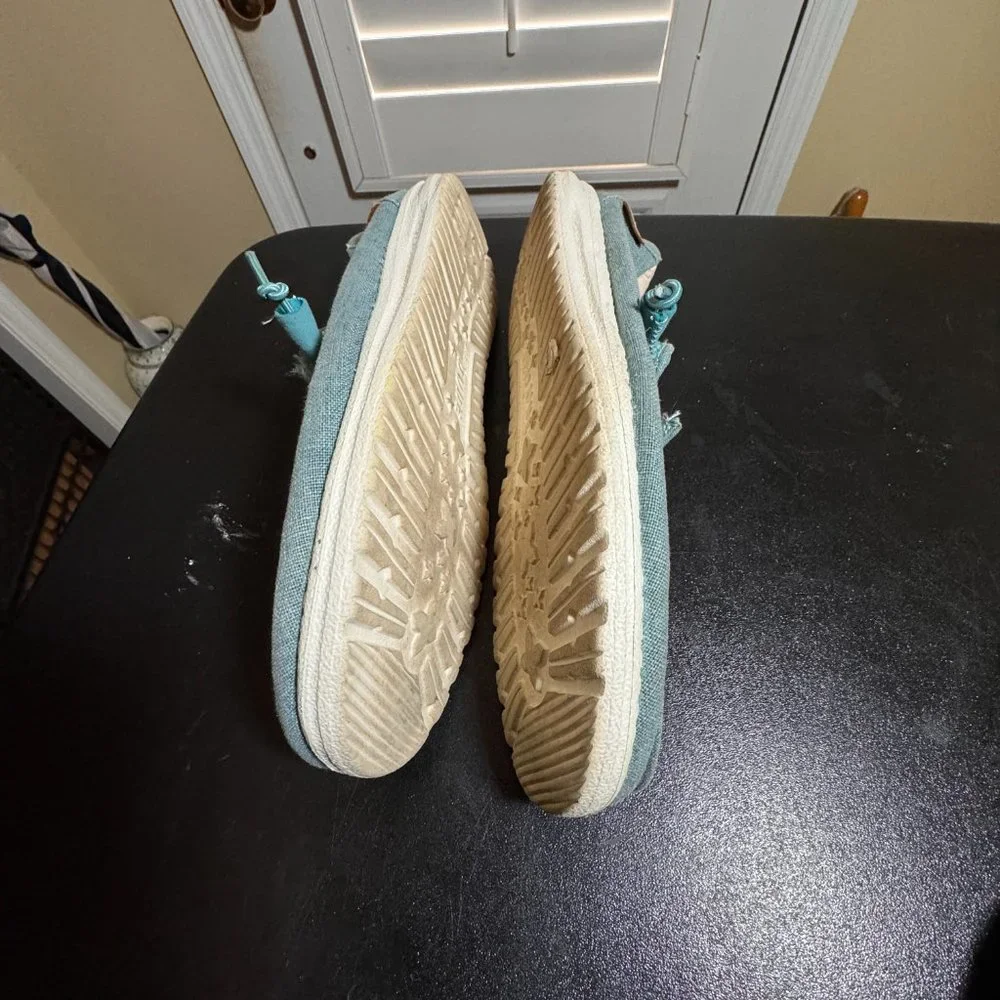 Hey Dude size 12 blue wendy loafers slipon shoes